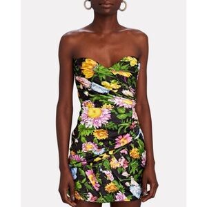 Ronny Kobo Collection Floral Strapless Mini Dress